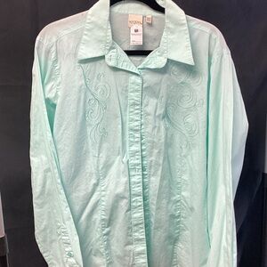 Rockies Light Green Embroidered Shirt